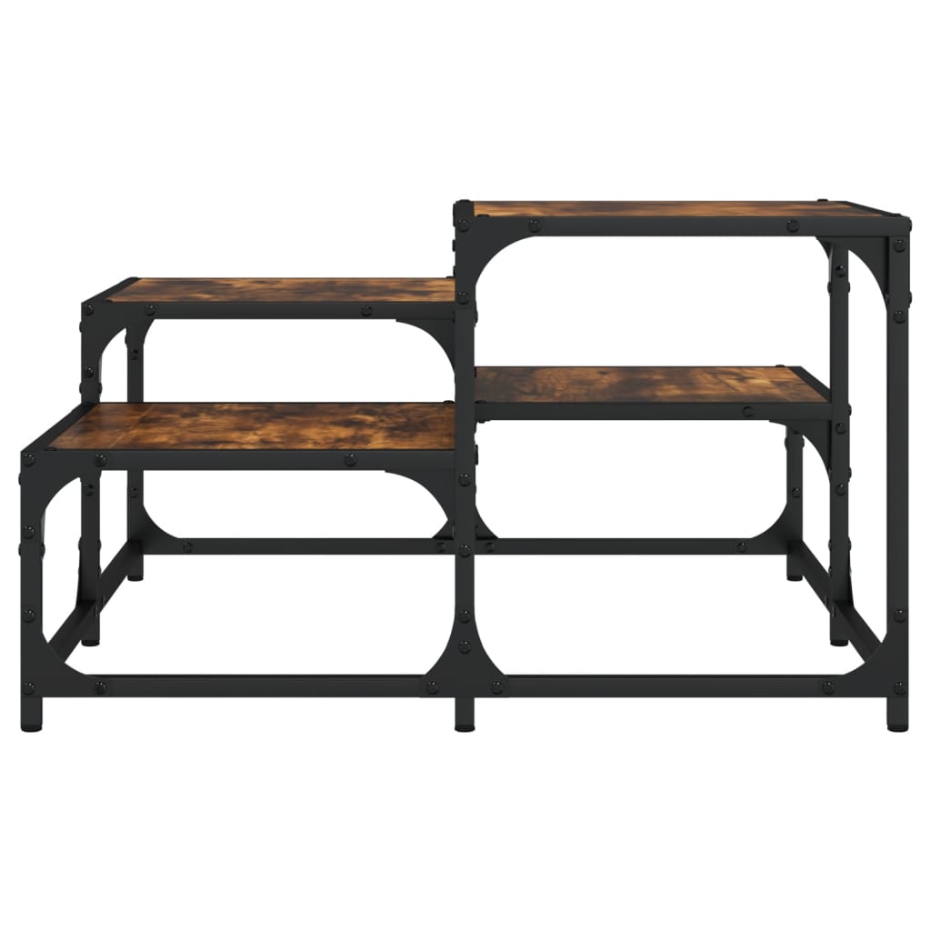 Mesa de centro 68x68x40 cm derivados de madeira carvalho fumado