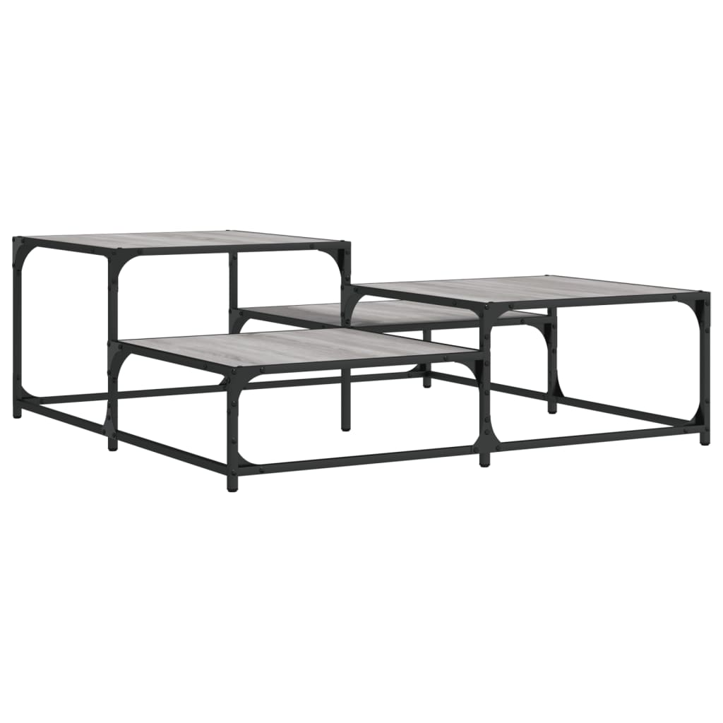 Mesa de centro 107x107x40 cm derivados de madeira cinza sonoma