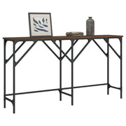 Mesa consola 140x29x75 cm derivados madeira carvalho castanho
