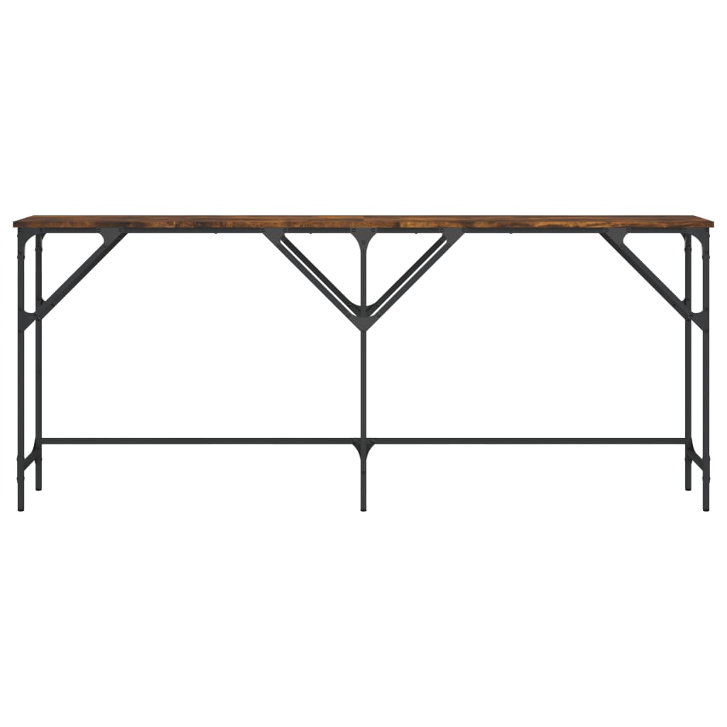 Mesa consola 180x29x75 cm derivados de madeira carvalho fumado