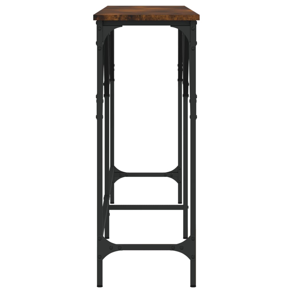 Mesa consola 180x29x75 cm derivados de madeira carvalho fumado