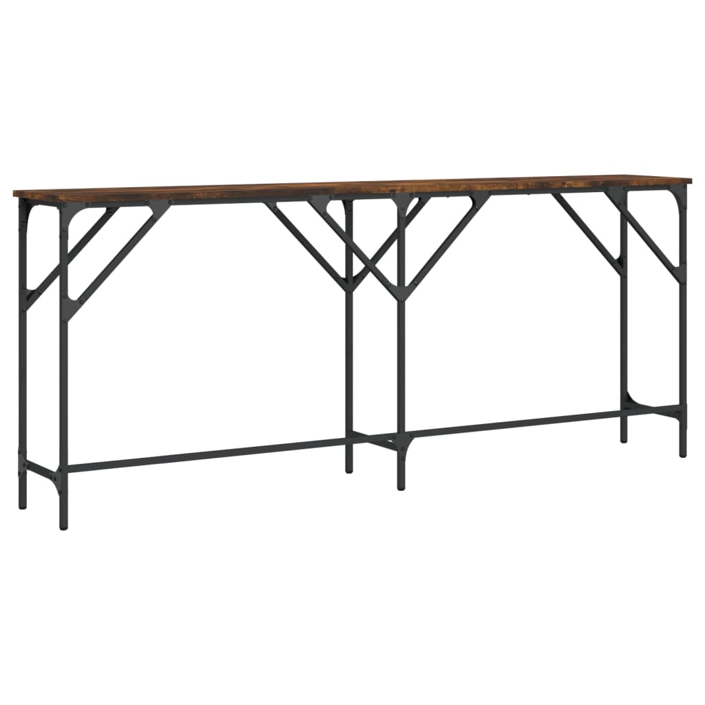 Mesa consola 180x29x75 cm derivados de madeira carvalho fumado