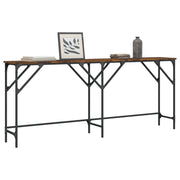 Mesa consola 180x29x75 cm derivados de madeira carvalho fumado
