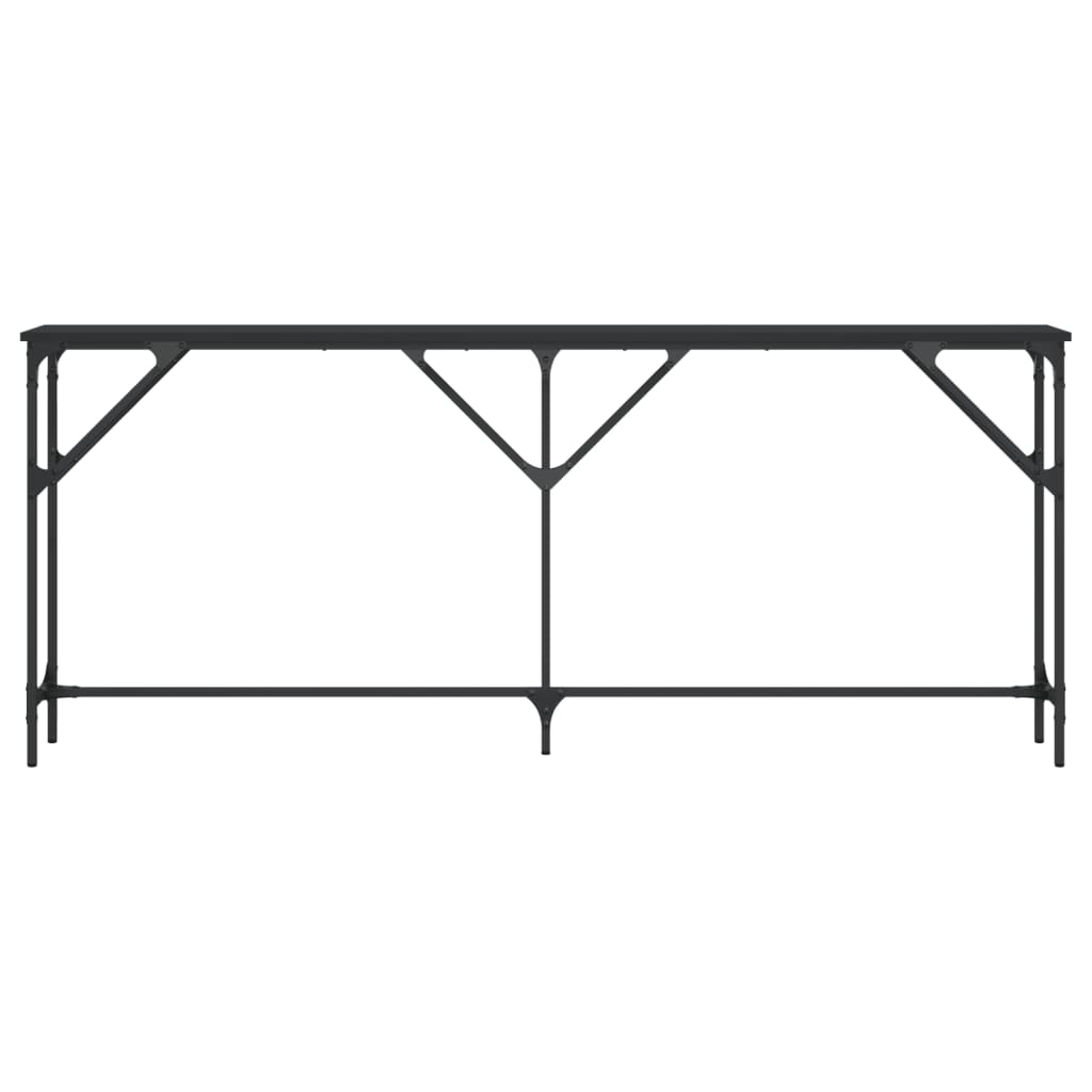 Mesa consola 180x23x75 cm derivados de madeira preto