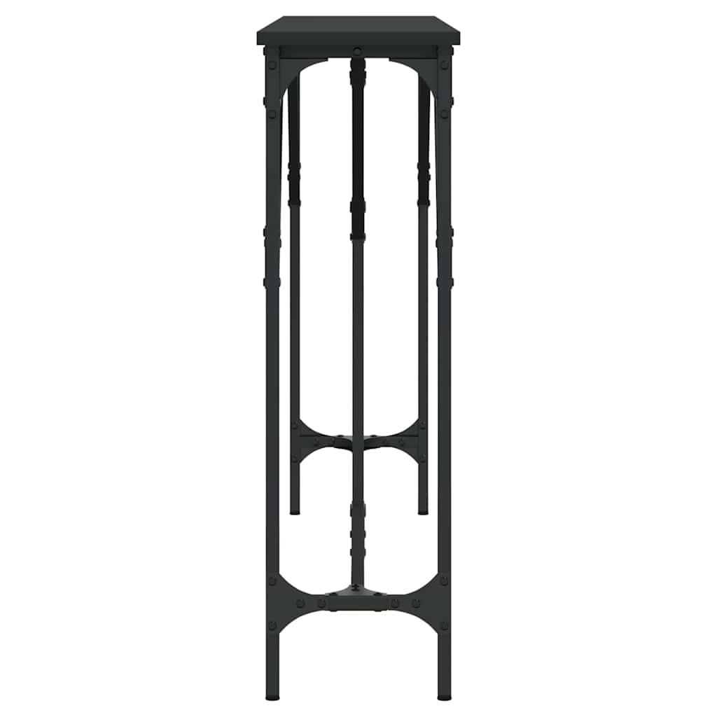 Mesa consola 140x23x75 cm derivados de madeira preto