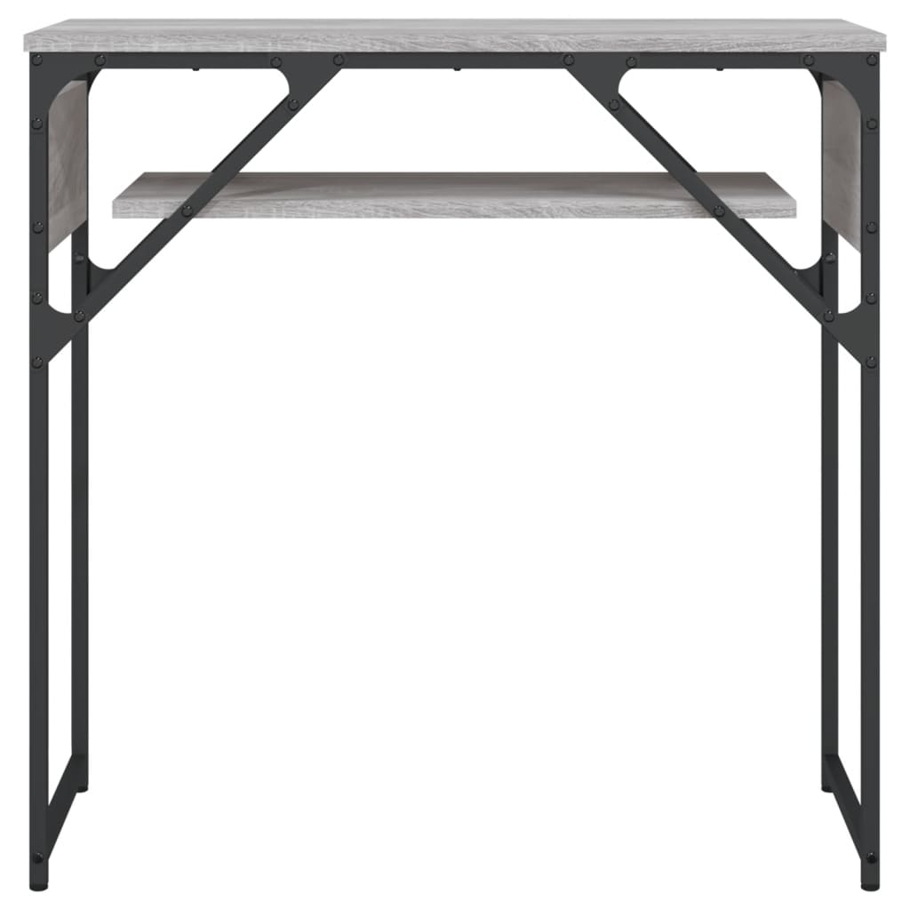 Mesa consola c/ prateleira derivados de madeira cinzento sonoma