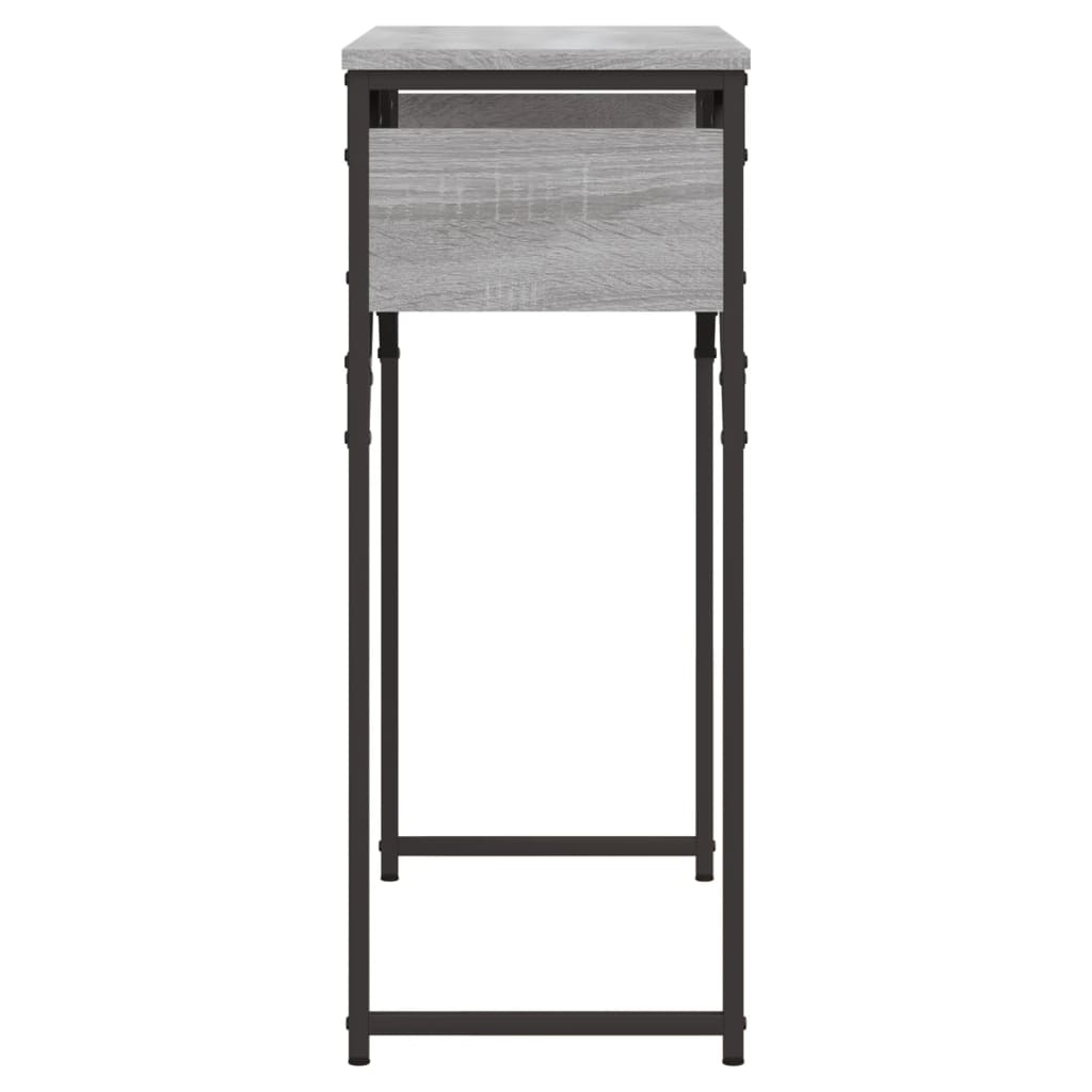 Mesa consola c/ prateleira derivados de madeira cinzento sonoma