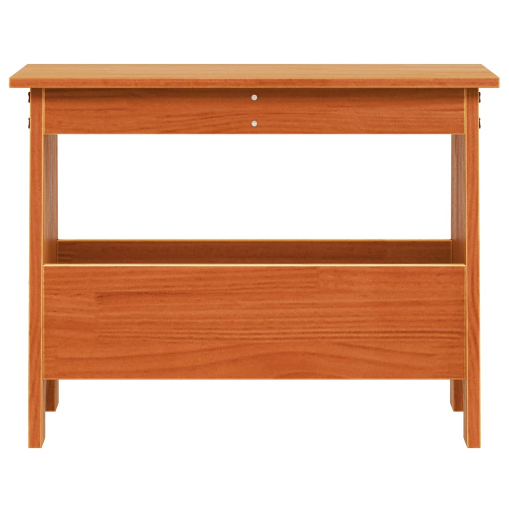 Banco de corredor 60x28x45 cm pinho maciço castanho cera