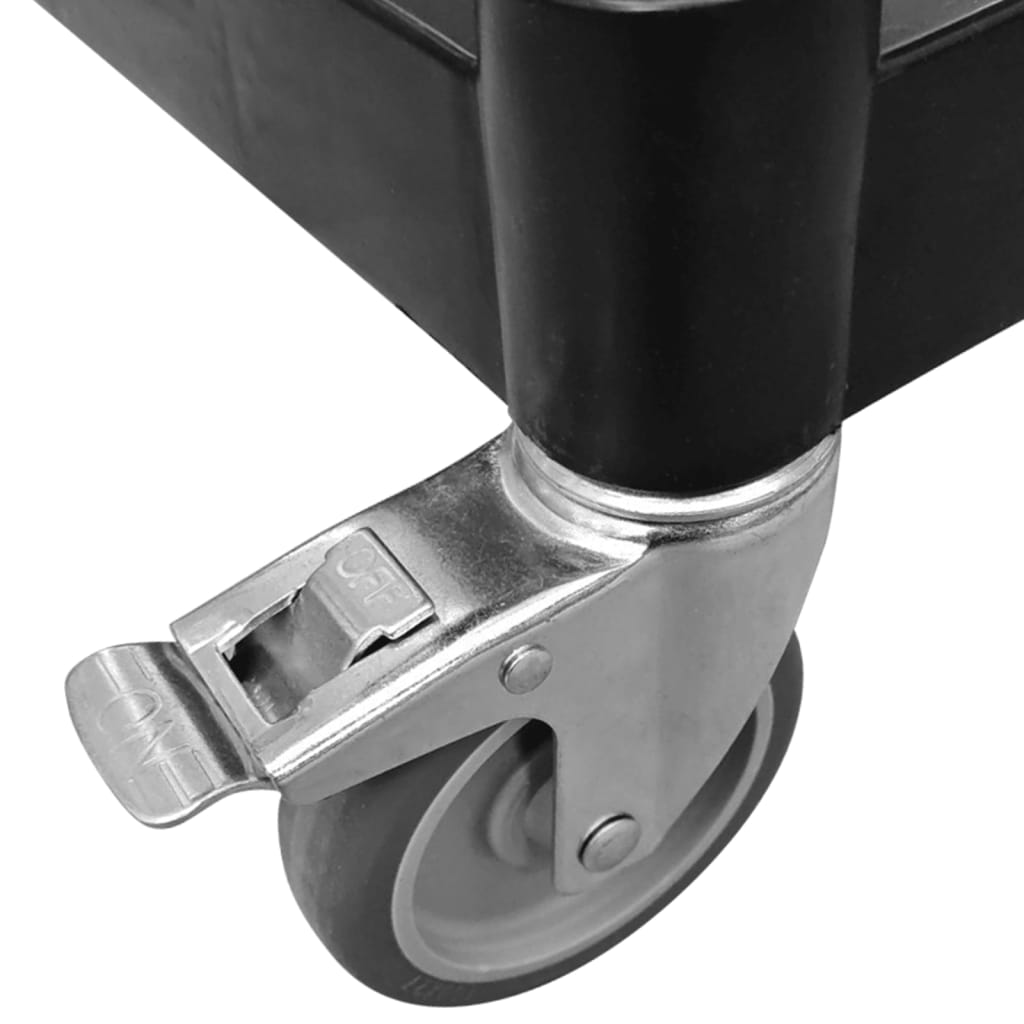 Carrinho c/ 2 prateleiras 81x41x92 cm alumínio cinzento