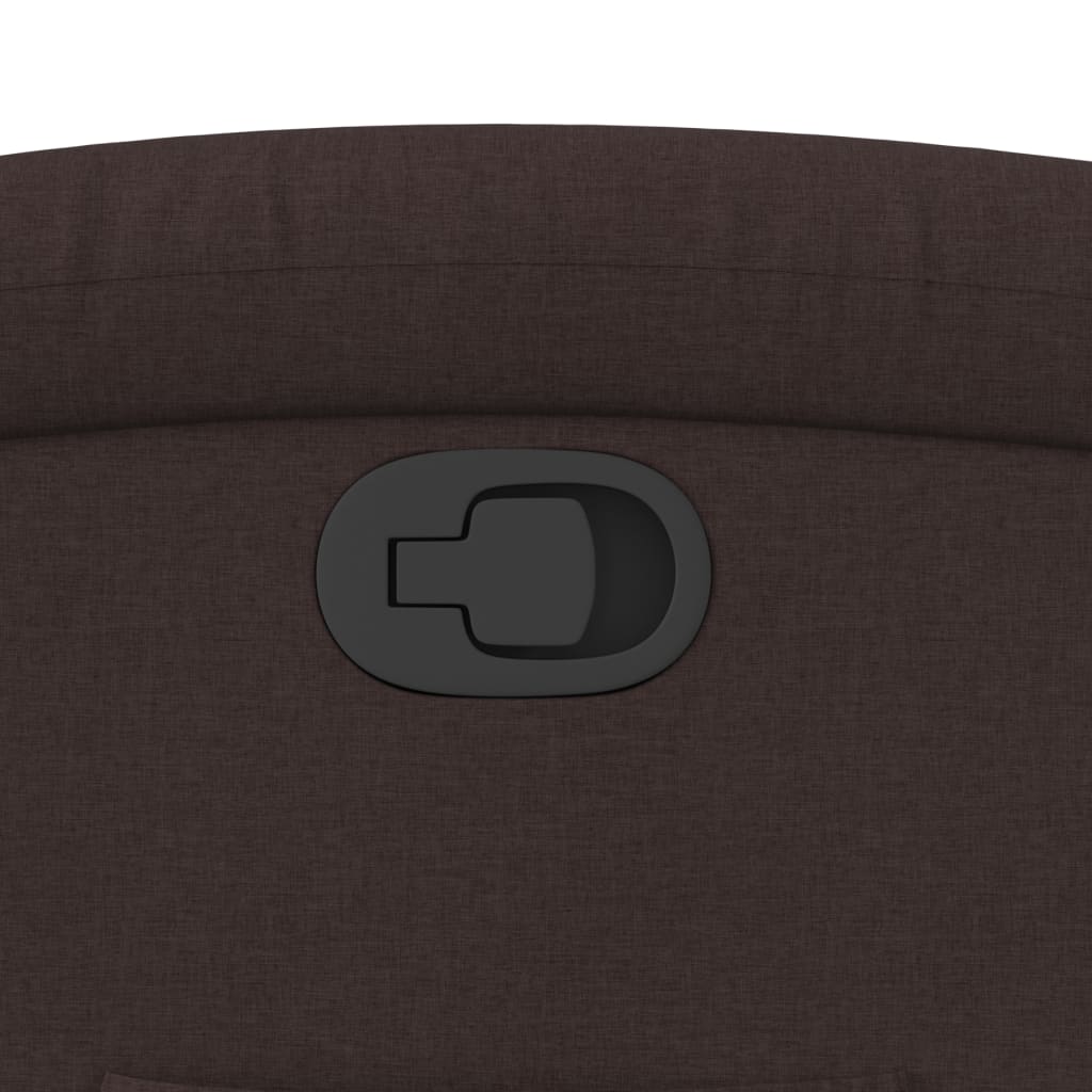 Poltrona reclinável tecido castanho-escuro