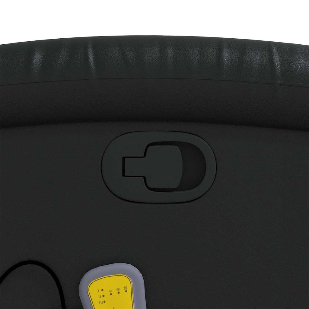 Poltrona de massagens reclinável couro artificial preto