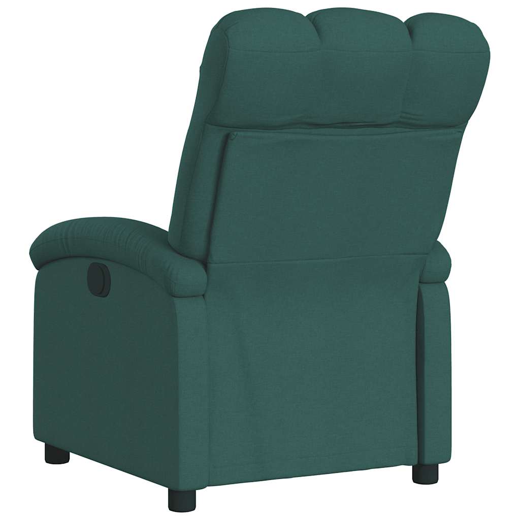 Poltrona reclinável tecido verde-escuro