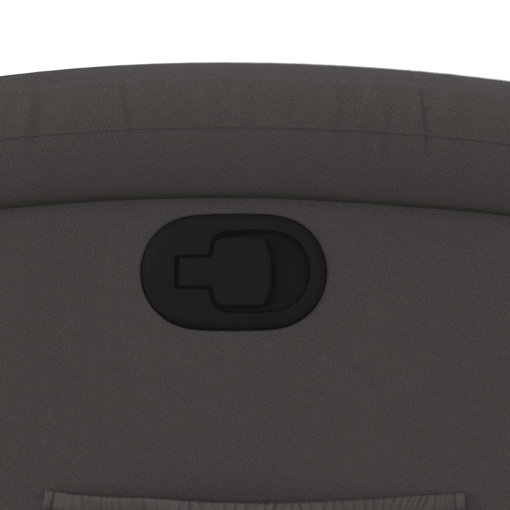 Poltrona reclinável couro genuíno cinzento