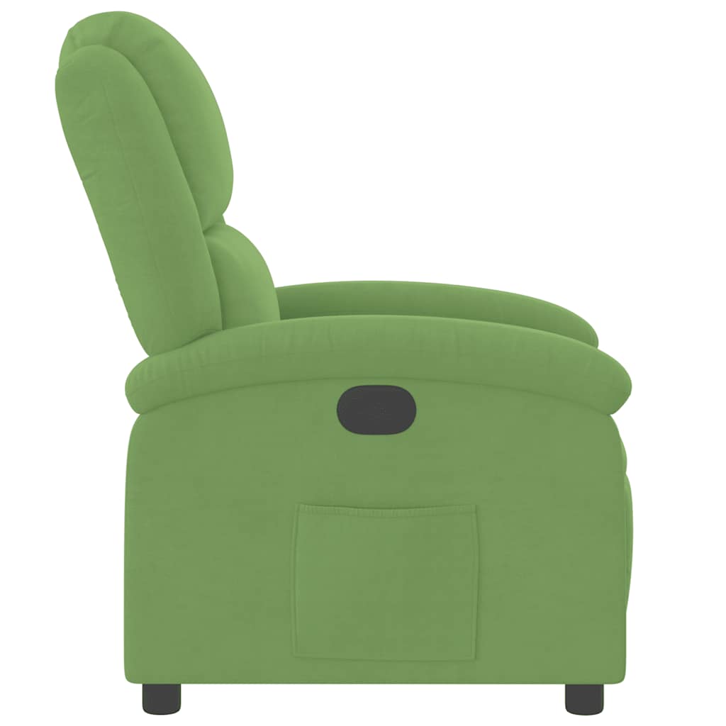 Poltrona reclinável veludo verde-claro