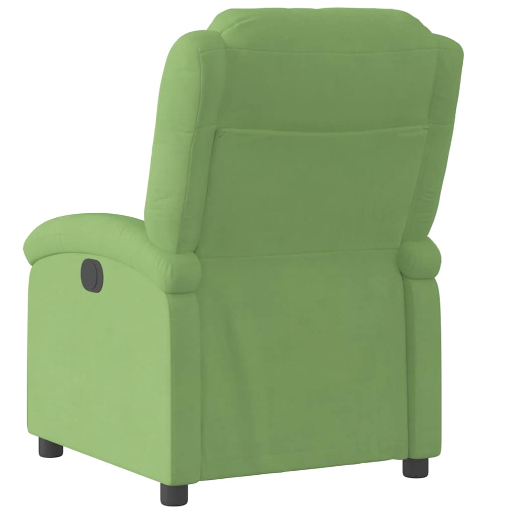 Poltrona reclinável veludo verde-claro