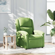 Poltrona reclinável veludo verde-claro