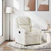 Poltrona reclinável veludo creme