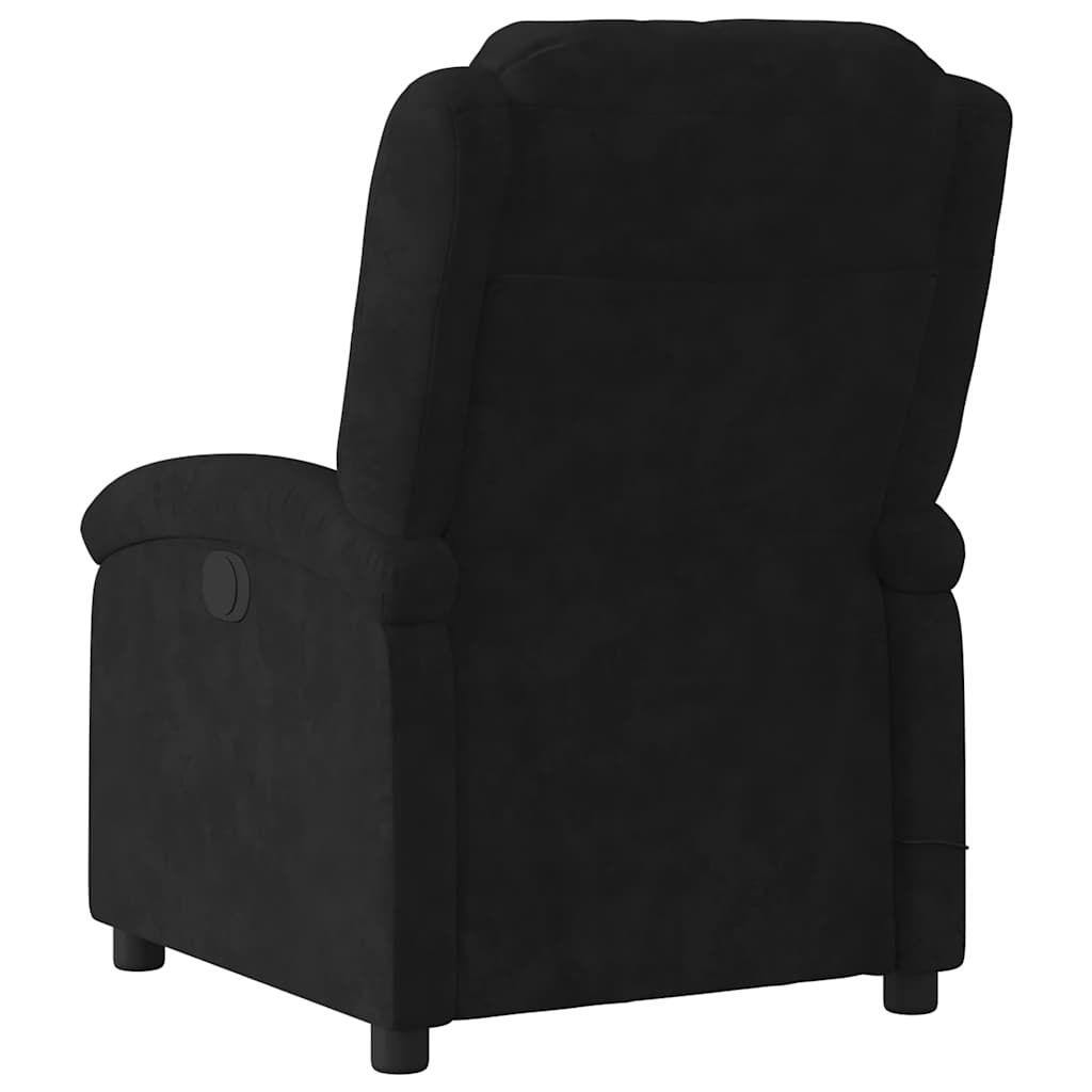 Poltrona de massagens reclinável veludo preto