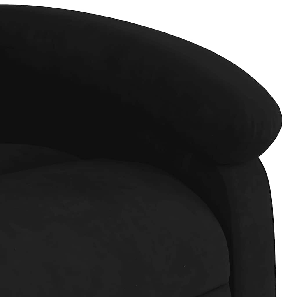 Poltrona de massagens reclinável veludo preto