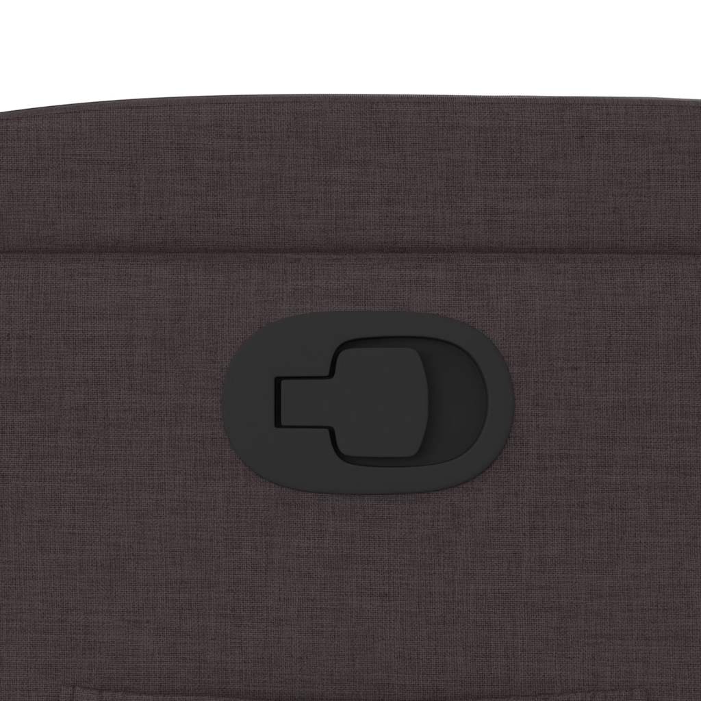 Poltrona reclinável tecido castanho-escuro