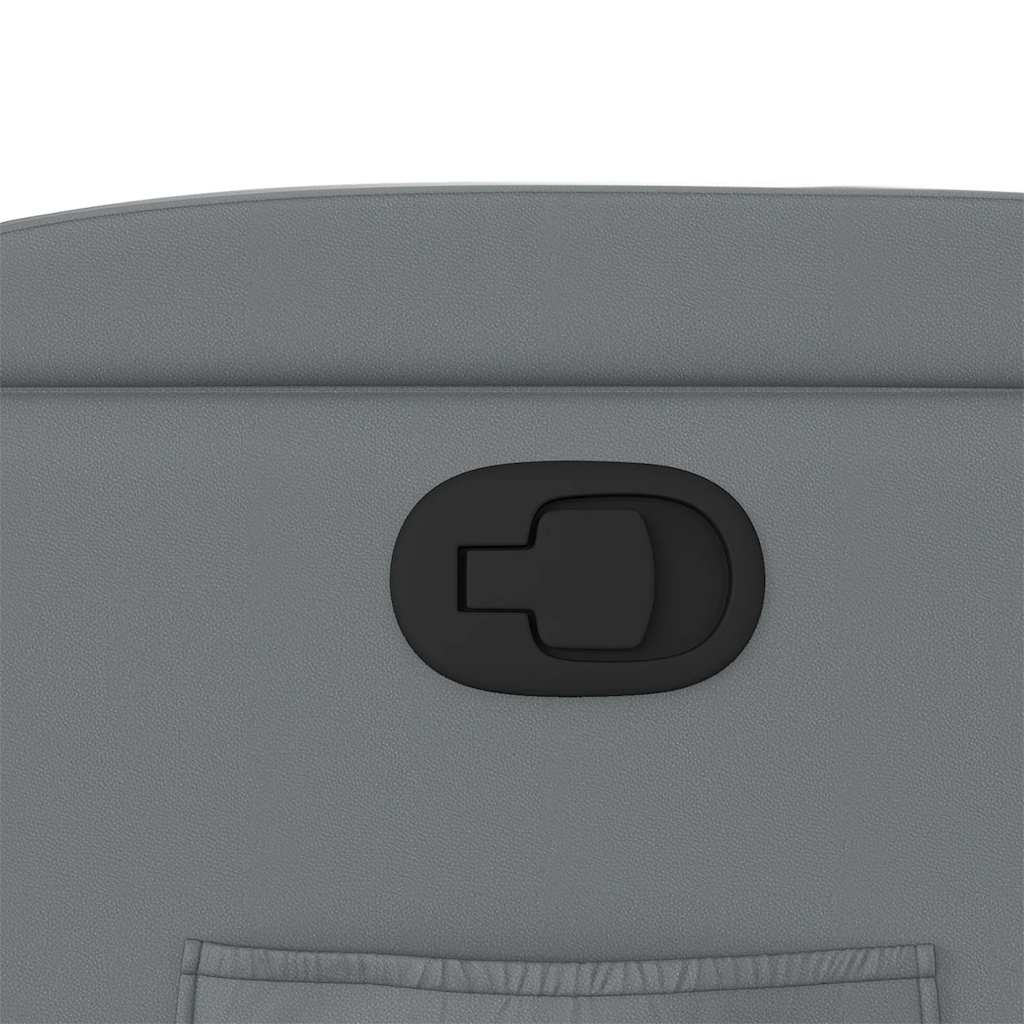 Poltrona reclinável couro artificial cinzento