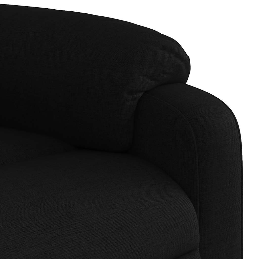 Poltrona de massagens reclinável tecido preto