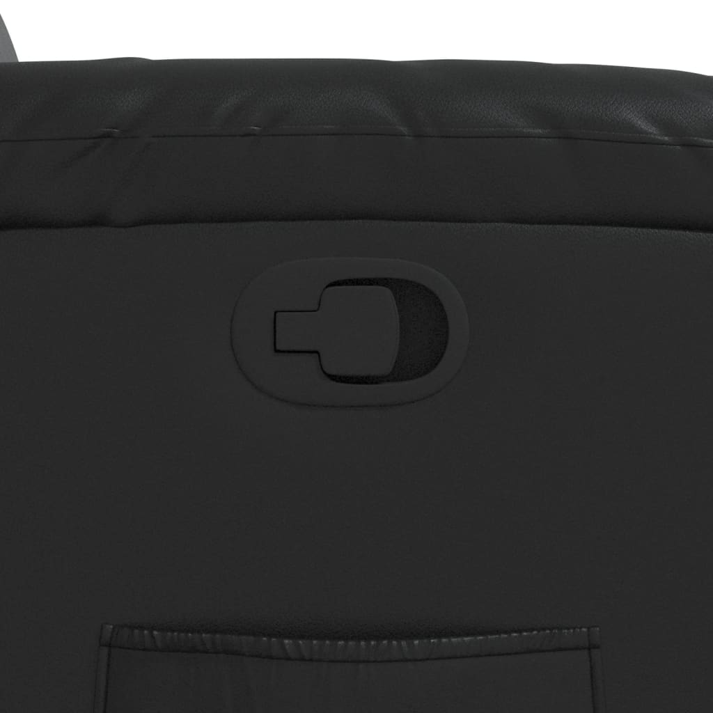 Poltrona reclinável couro artificial preto