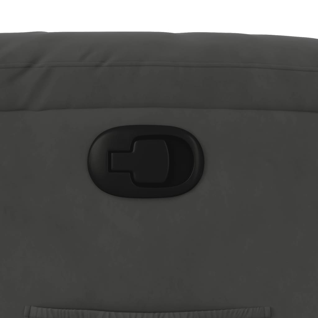 Poltrona reclinável tecido de microfibra cinza-escuro