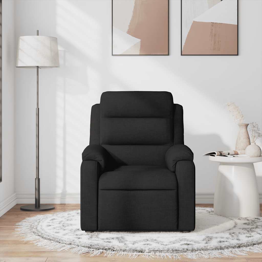Poltrona de massagens reclinável tecido preto