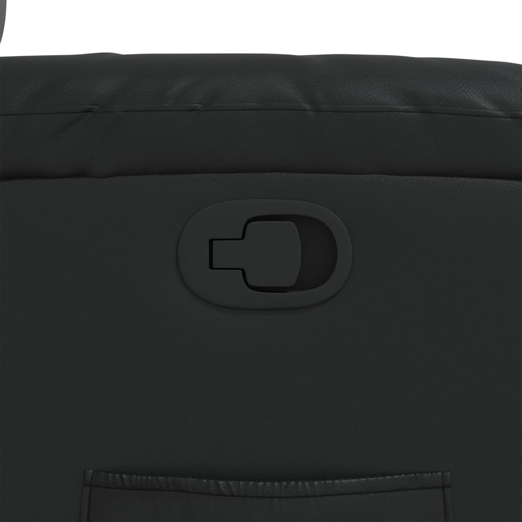 Poltrona reclinável couro artificial preto