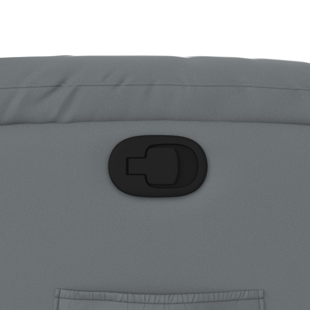 Poltrona reclinável couro artificial cinzento