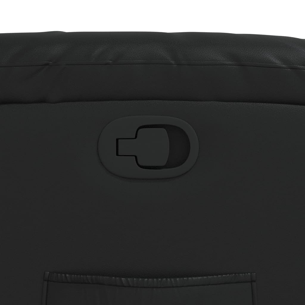 Poltrona reclinável couro artificial preto