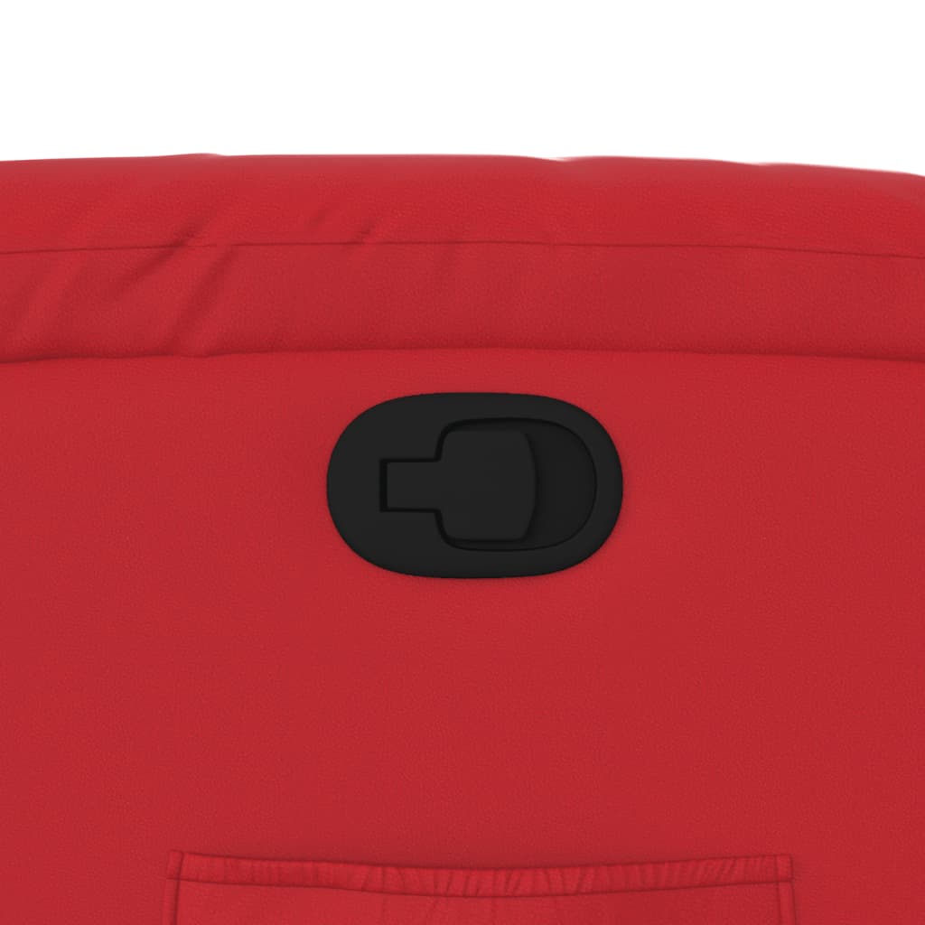 Poltrona reclinável couro artificial vermelho
