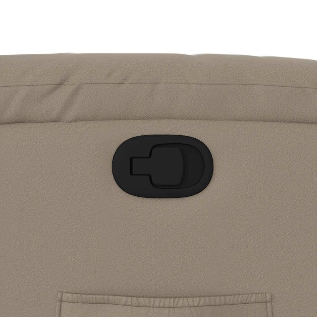 Poltrona reclinável couro artificial cor cappuccino