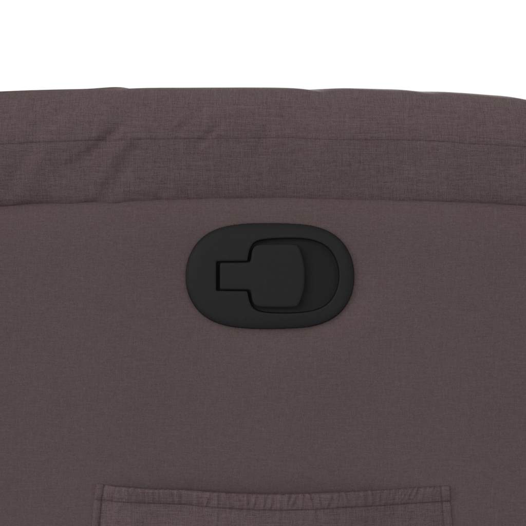 Poltrona reclinável tecido castanho-escuro