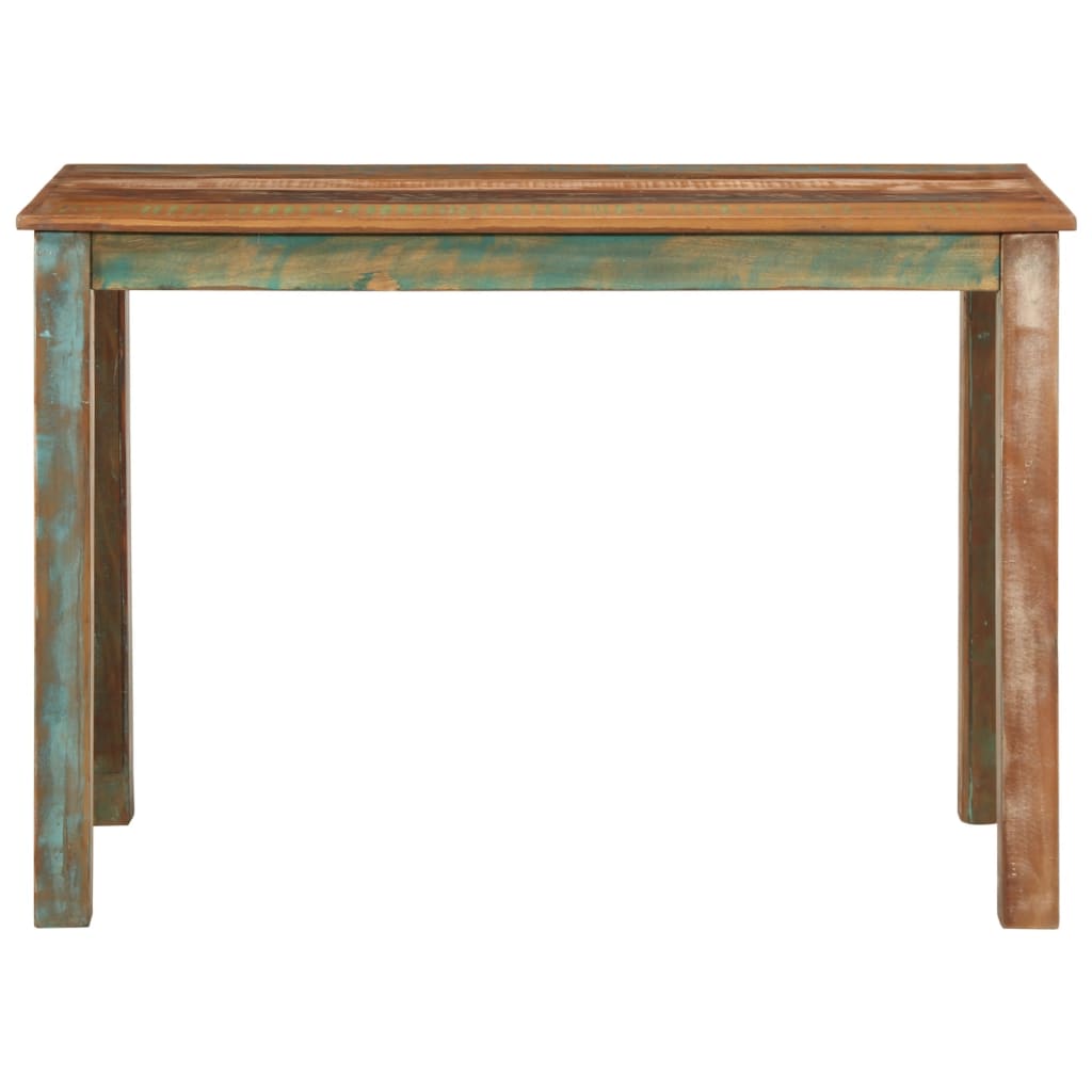 Mesa de jantar 110x55x76 cm madeira recuperada maciça