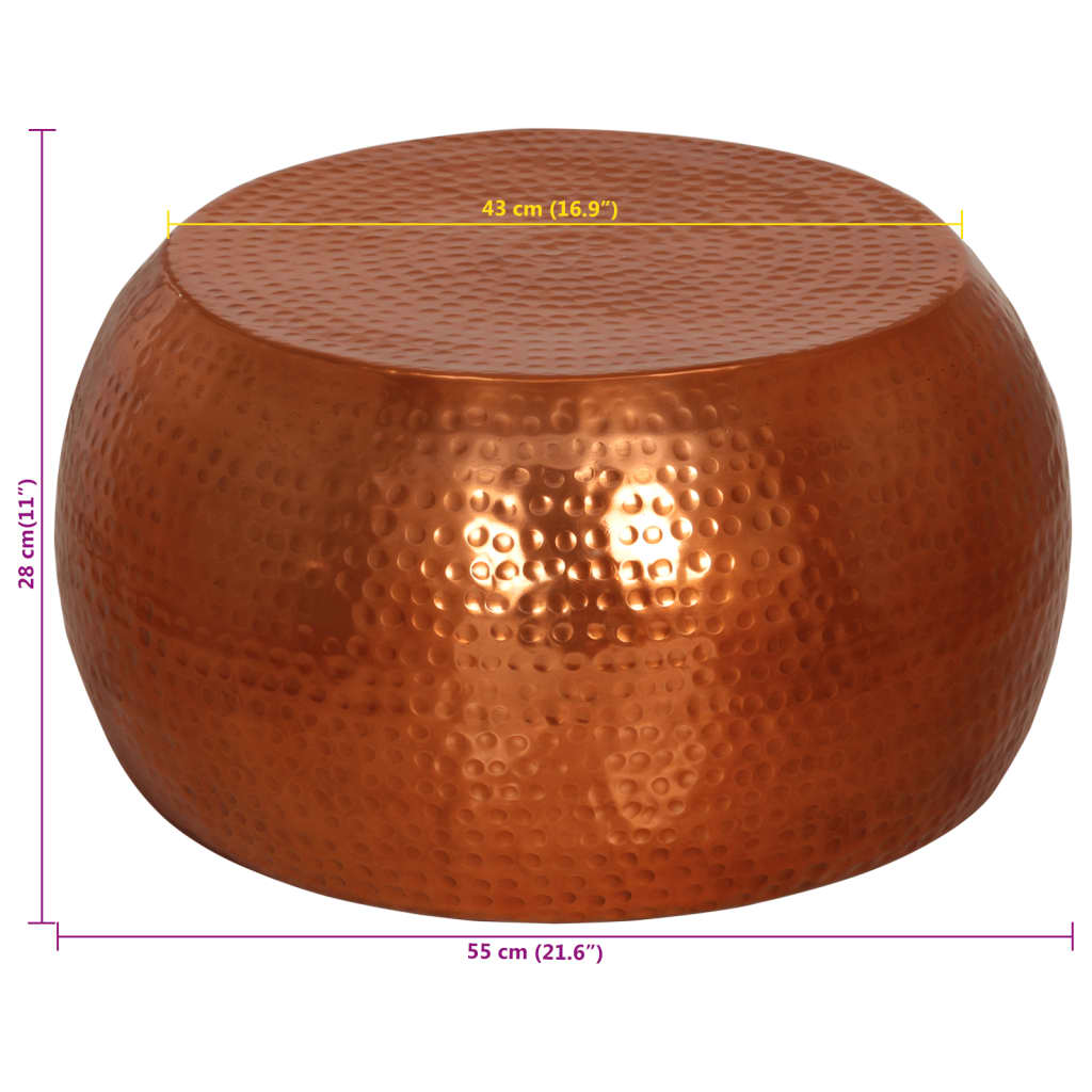 Mesa de centro Ø55x28 cm alumínio