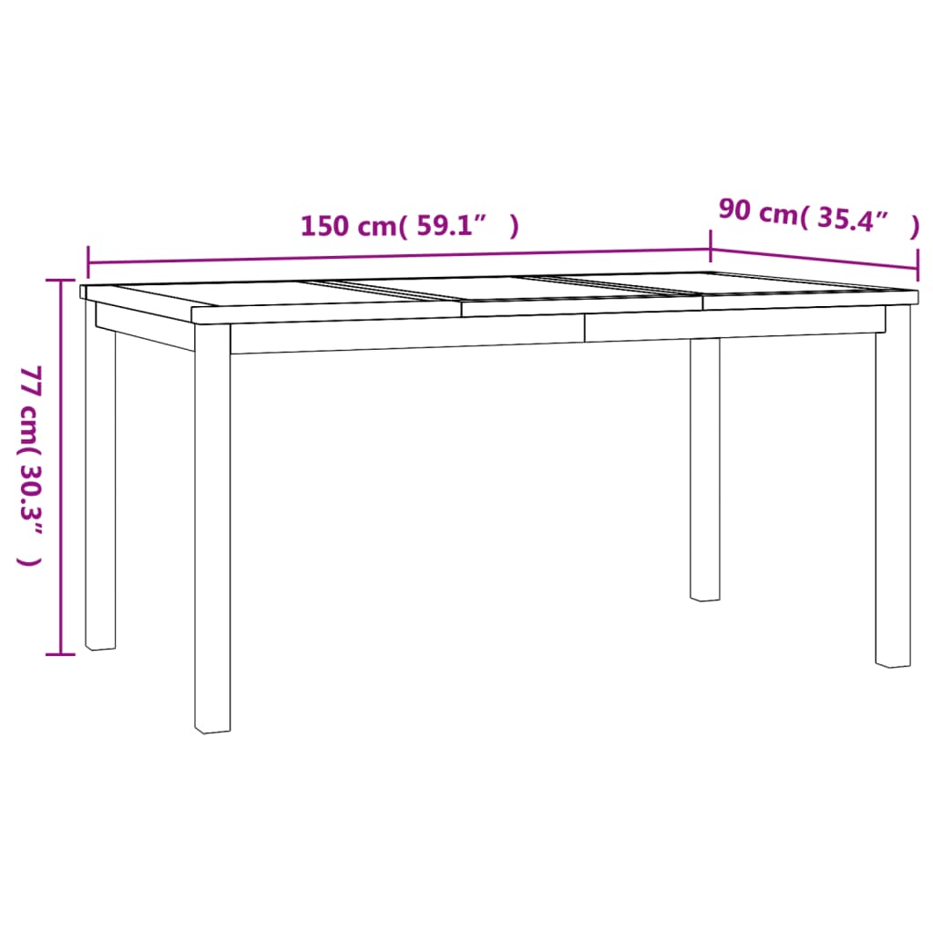 5 pcs conjunto de jantar p/ jardim madeira de teca maciça