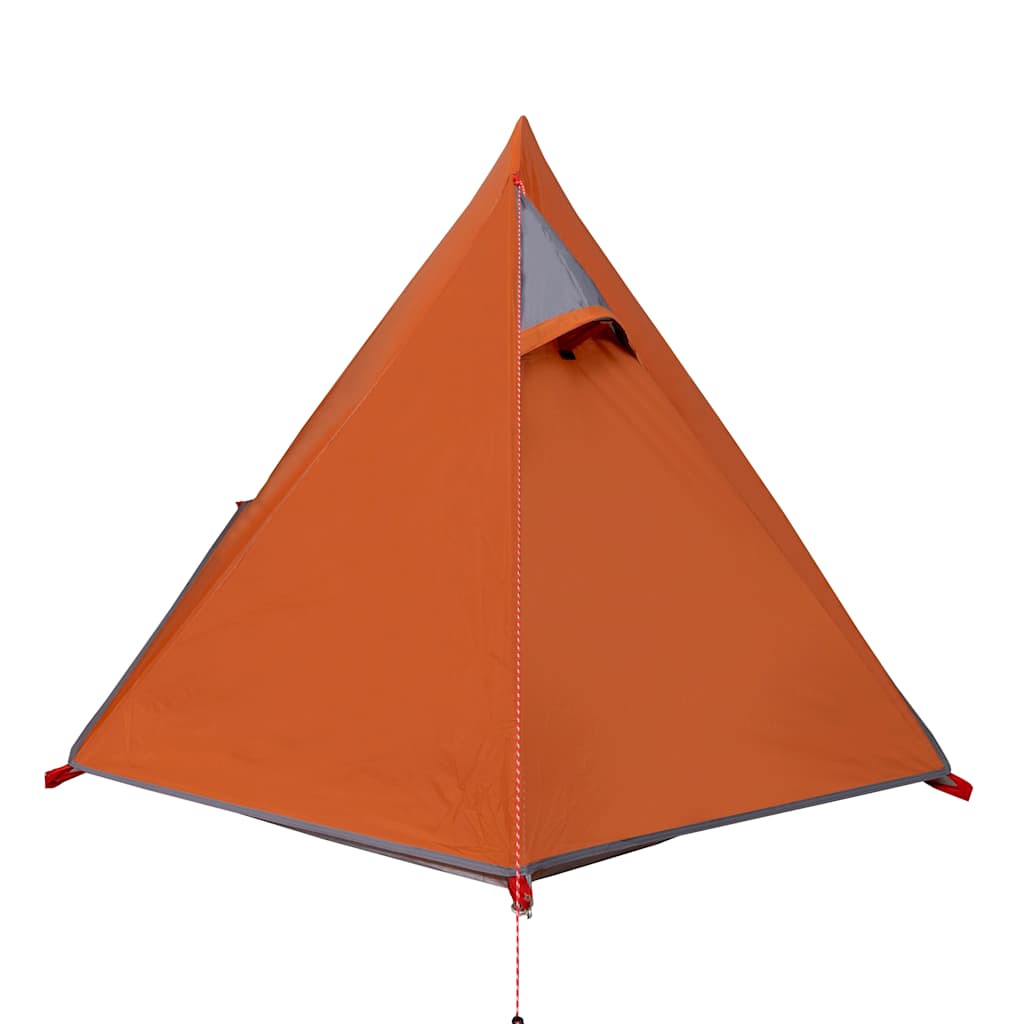 Tenda de campismo cúpula p/ 2 pessoas impermeável cinza/laranja