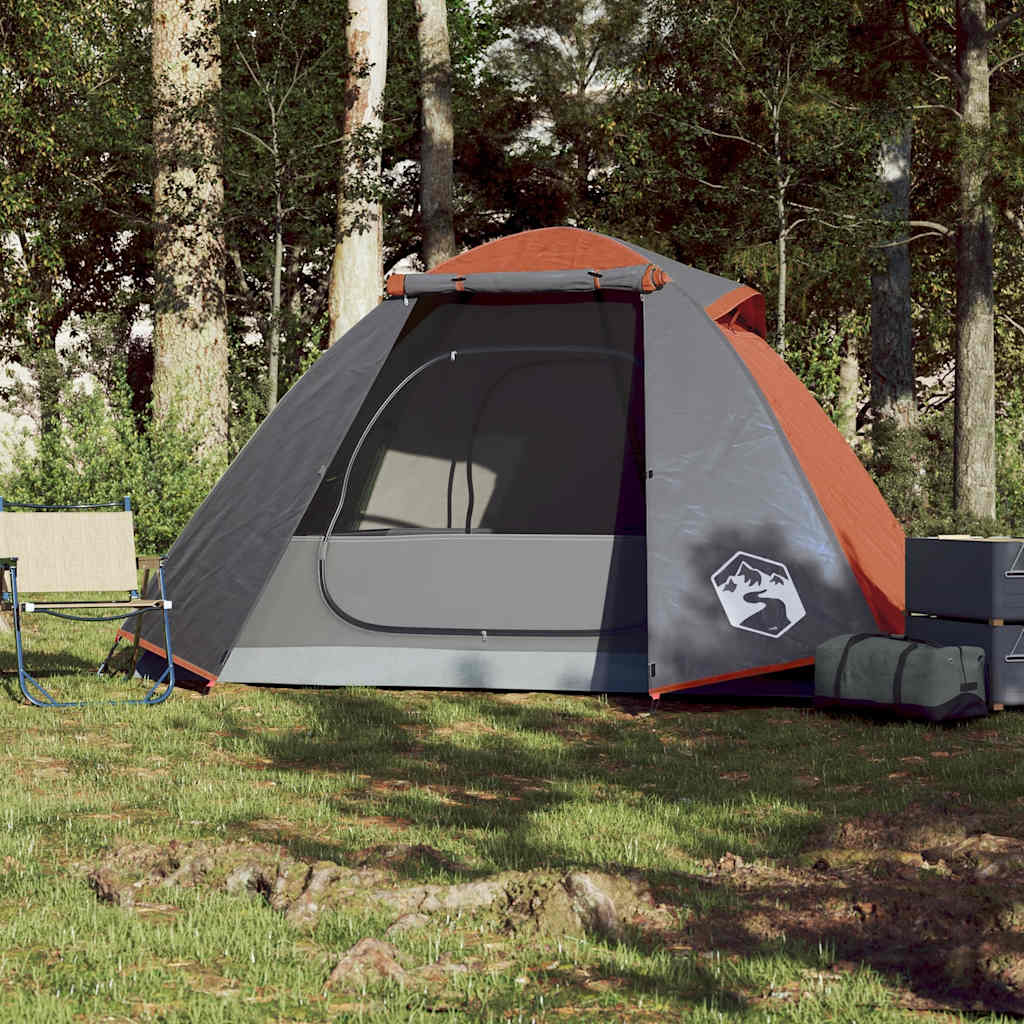 Tenda de campismo cúpula p/ 2 pessoas impermeável laranja