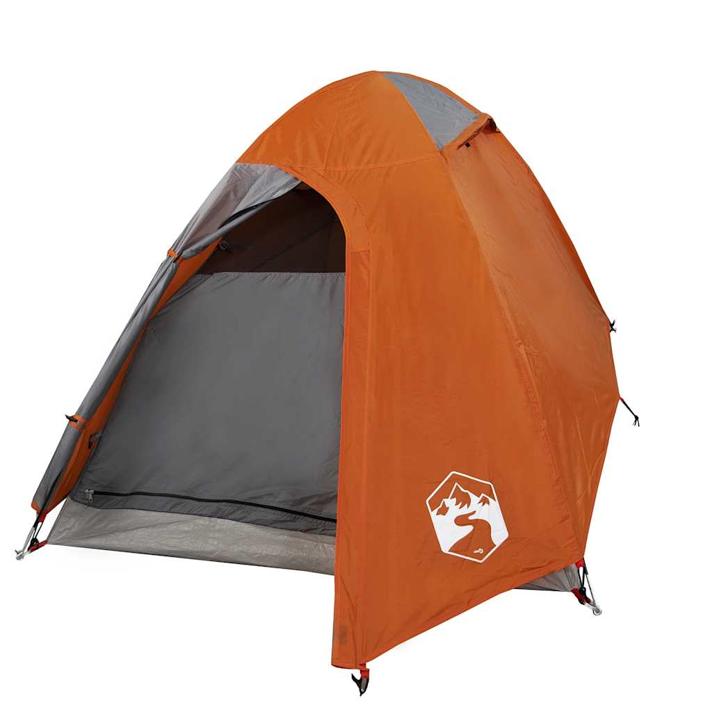 Tenda de campismo cúpula p/ 2 pessoas impermeável laranja