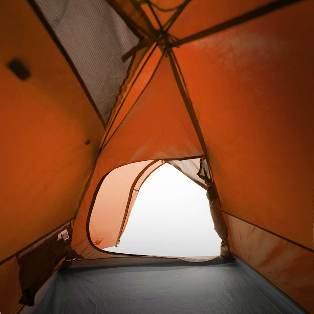 Tenda de campismo cúpula p/ 2 pessoas impermeável laranja