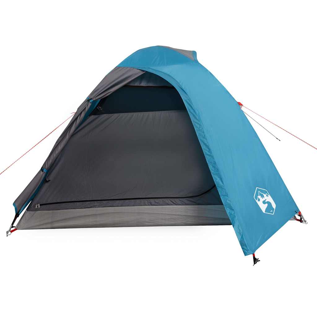 Tenda de campismo cúpula para 3 pessoas impermeável azul