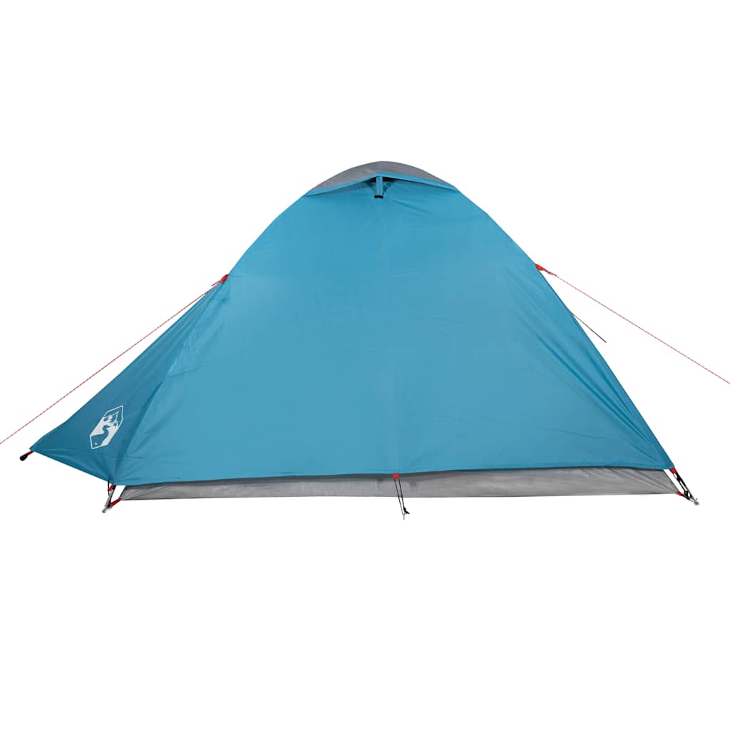Tenda de campismo cúpula para 3 pessoas impermeável azul