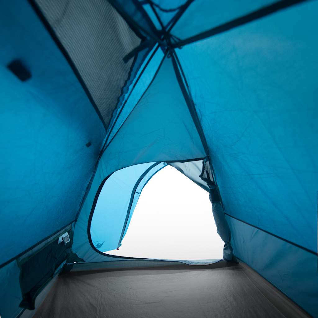 Tenda de campismo cúpula para 3 pessoas impermeável azul