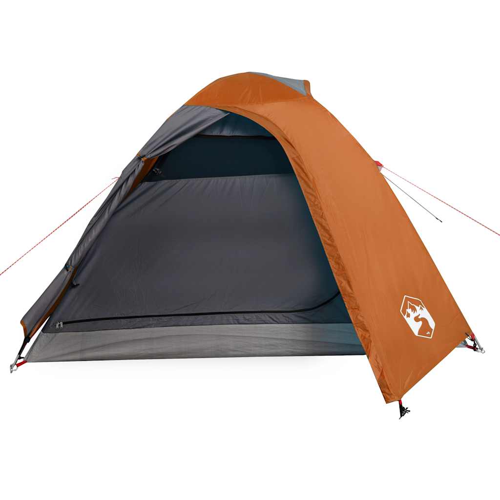 Tenda de campismo cúpula p/ 3 pessoas impermeável laranja