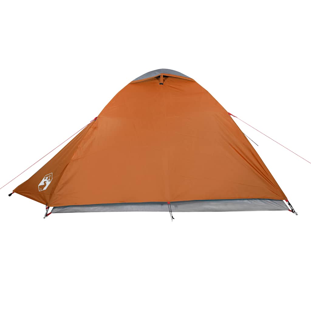 Tenda de campismo cúpula p/ 3 pessoas impermeável laranja