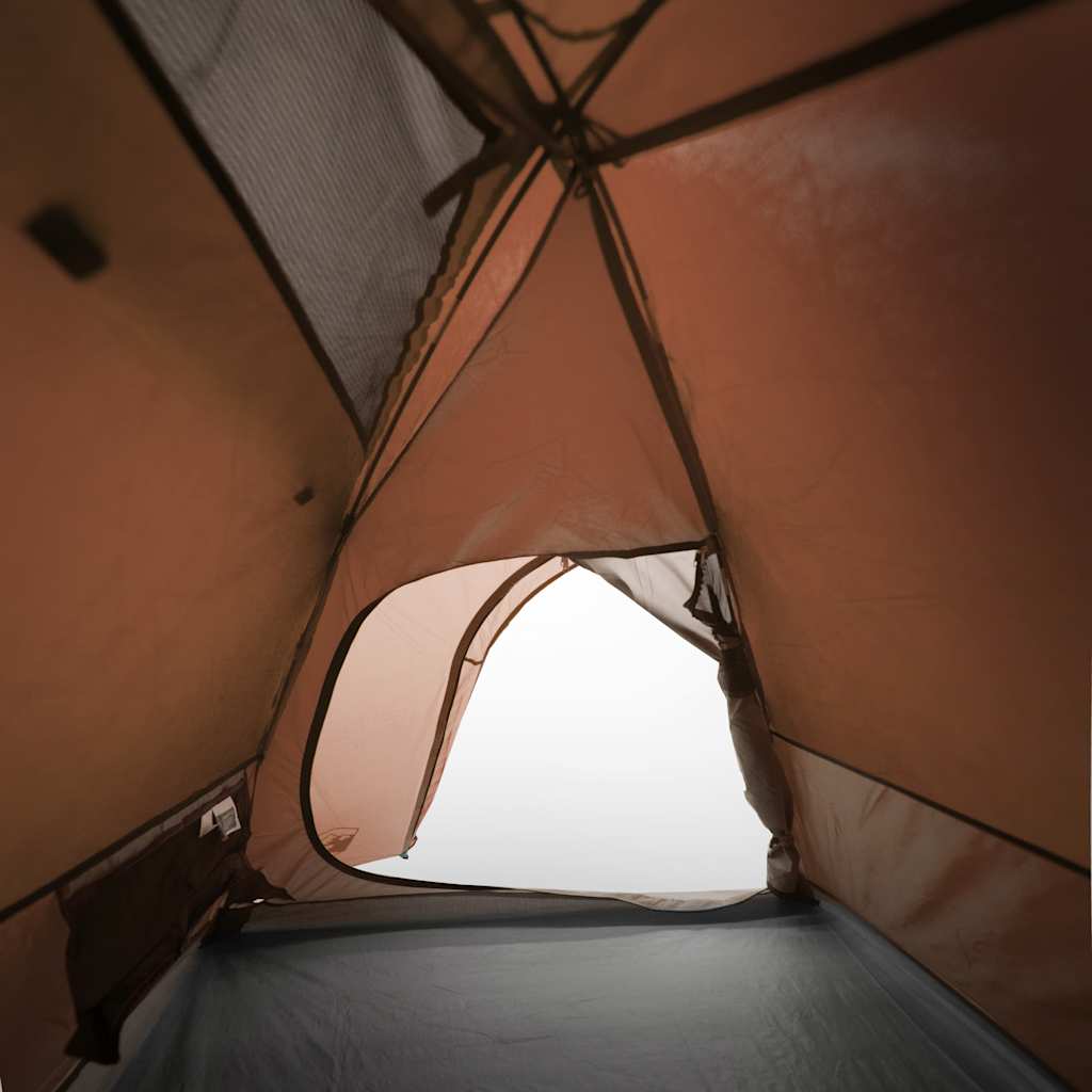Tenda de campismo cúpula p/ 3 pessoas impermeável laranja