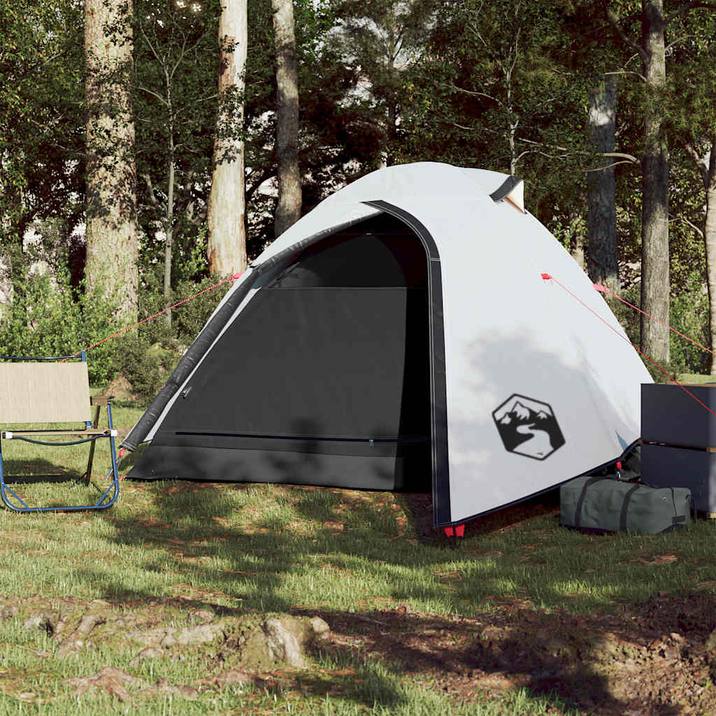 Tenda de campismo cúpula p/ 3 pessoas opaca impermeável branco