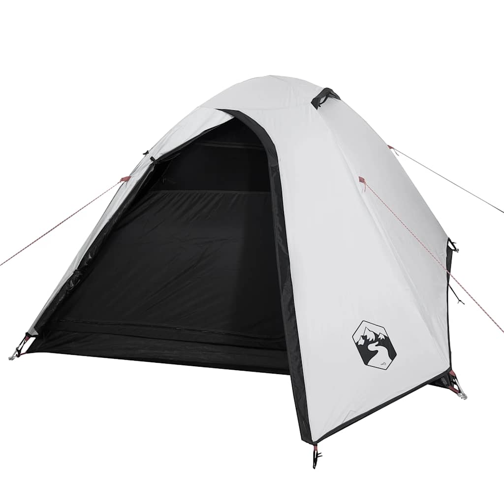 Tenda de campismo cúpula p/ 3 pessoas opaca impermeável branco